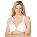 Plus Size Women's Brigitte Racerback Front-Close Seamless Underwire Bra by Leading Lady in White (Size 42 B)