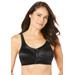 Plus Size Women's Satin Wireless Comfort Bra by Comfort Choice in Black (Size 52 C)