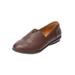 Extra Wide Width Women's The Amelia Flat by Comfortview in Brown (Size 7 1/2 WW)