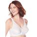 Plus Size Women's Front-Close Lace Wireless Posture Bra 5100565 by Exquisite Form in White (Size 46 C)