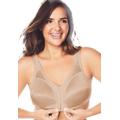 Plus Size Women's Front-Close Satin Wireless Bra by Comfort Choice in Nude (Size 44 B)