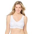 Plus Size Women's Glamorise® Magic Lift® Medium-Impact Wireless Sport Bra 1005 by Glamorise in White (Size 44 H)