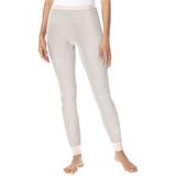 Plus Size Women's Thermal Pant by Comfort Choice in Pearl Grey Stripe (Size 2X) Long Underwear Bottoms