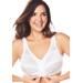 Plus Size Women's Front-Close Satin Wireless Bra by Comfort Choice in White (Size 44 B)