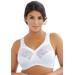 Plus Size Women's Magic Lift® Embroidered Wireless Bra by Glamorise in White (Size 36 F)