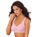 Plus Size Women's Side Wire Lace Bra by Comfort Choice in Rose Quartz (Size 54 DDD)