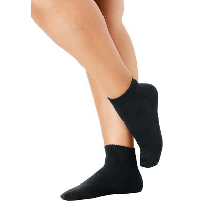 Plus Size Women's Ankle Socks by Comfort Choice in Black Pack (Size 1X) Tights