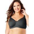 Plus Size Women's Underwire Microfiber T-Shirt Bra by Comfort Choice in Black (Size 38 B)