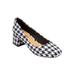 Extra Wide Width Women's The Marisol Pump by Comfortview in Houndstooth (Size 9 1/2 WW)