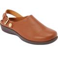 Extra Wide Width Women's The Indigo Convertible Mule by Comfortview in Cognac (Size 10 1/2 WW)