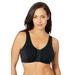 Plus Size Women's Marlene Lounge Front-Close Wireless Bra by Leading Lady in Black (Size 46 B/C/D)