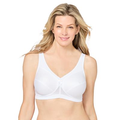 Plus Size Women's Glamorise® Magic Lift® Medium-Impact Wireless Sport Bra 1005 by Glamorise in White (Size 50 I)