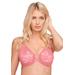 Plus Size Women's Wonderwire® Stretch Lace Front-Close Underwire Bra by Glamorise in Apricot (Size 38 C)