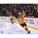 Jake Guentzel Pittsburgh Penguins Autographed 16" x 20" Gold Jersey Goal Celebration Photograph