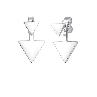 Elli - Earjacket Dreieck Geo 925 Sterling Silber Ohrringe Damen