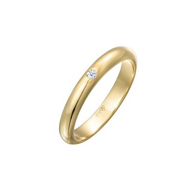 Elli DIAMONDS - Ehering Solitär Diamant 0.03 ct. 375 Gelbgold Ringe 1 ct Damen