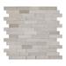 Daltile Minute Mosaix Marble Linear Mosaic Wall Tile Natural Stone in White | 0.25 D in | Wayfair L19158LRMMMS1P