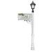 Qualarc Lewiston 72" H In-Ground Decorative Post Aluminum in White | 72 H x 20 W x 8 D in | Wayfair LMC-700-SL-WHT