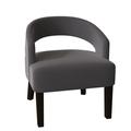 Barrel Chair - Poshbin Carly 27" Wide Barrel Chair Polyester/Velvet in Brown | 31 H x 27 W x 27 D in | Wayfair 1053-LenaAlloy-DarkBrown