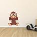Design W/ Vinyl Baby Monkey Playing Binocular Cartoon Character Wall Decal Vinyl in Brown/Orange/Red | 30 H x 15 W in | Wayfair 1 Timmy 909c
