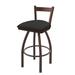Holland Bar Stool 821 Catalina Low Back Swivel Bar Stool Upholstered/Metal in Gray/Brown | 39 H x 18 W x 18 D in | Wayfair 82130BZ008
