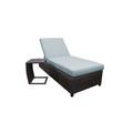 River Brook Patio Reclining Chaise Lounge w/ Cushion and Table in Brown kathy ireland Homes & Gardens by TK Classics | Wayfair RIVER-W-1X-ST-SPA