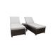 River Brook Patio Reclining Sun Lounger Set w/ Cushion and Table in Brown kathy ireland Homes & Gardens by TK Classics | Wayfair RIVER-W-2X-ST-ASH