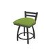 Holland Bar Stool Jackie 18" Tall Metal Vanity Stool Faux Leather/Upholstered/Leather/Metal in Green/Brown | 31 H x 17 W x 17 D in | Wayfair