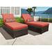 River Brook Patio Reclining Sun Lounger Set w/ Cushion in Brown kathy ireland Homes & Gardens by TK Classics | 31 H x 77 W x 77 D in | Wayfair