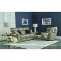 Palliser Furniture Powell 89.5" Leather Match Pillow Top Arm Reclining Sofa Leather Match in Brown | 40 H x 89.5 W x 39.5 D in | Wayfair