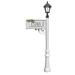 Qualarc Lewiston 72" H In-Ground Decorative Post Aluminum in White | 72 H x 20 W x 8 D in | Wayfair LMC-800-SL-WHT