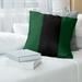 East Urban Home Milwaukee Basketball Linen Striped Pillow Cover Linen in Green/Black | 26 H x 26 W x 2 D in | Wayfair