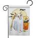 Breeze Decor Ghost Cat 2-Sided Polyester 19 x 13 in. Garden Flag in Gray | 18.5 H x 13 W in | Wayfair BD-HO-G-112097-IP-BO-D-US20-WA