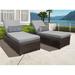 River Brook Patio Reclining Sun Lounger Set w/ Cushion in Brown kathy ireland Homes & Gardens by TK Classics | 31 H x 77 W x 77 D in | Wayfair