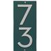 Montague Metal Products Inc. Floating 1-Line Wall Address Plaque Metal in Green | 10 H x 4.5 W x 1 D in | Wayfair VMP-042-W-HG/BA