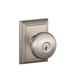 Schlage Andover Knob w/ Addison Trim Keyed Entry Lock in Gray | 4.37 H x 3.62 W x 4.7 D in | Wayfair F51AAND619ADD