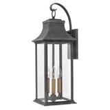 Hinkley Adair Aged Zinc 3 - Bulb Outdoor Wall Lantern Aluminum in Brown/Gray | 24.5 H x 8.5 W x 9.8 D in | Wayfair 2935DZ