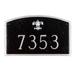 Montague Metal Products Inc. Fleur de Lis 2-Line Wall Address Plaque Metal | 10.25 H x 15.5 W x 0.35 D in | Wayfair PCS-63S-HGS-W