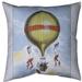 East Urban Home Hot Air Balloon Poster Throw Pillow Cover Polyester in Blue | 14 H x 14 W x 1 D in | Wayfair 246FDB483EB642848BEEA551C35B0079