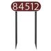 Montague Metal Products Inc. Oblong 1-Line Lawn Address Sign Metal in Red | 17 H x 3.12 W x 0.35 D in | Wayfair DMP-0004-L-RW