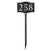 Montague Metal Products Inc. Serif 1-Line Lawn Address Sign Metal in Black | 8.25 H x 11 W x 0.35 D in | Wayfair DSP-0007-L-BW
