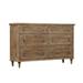 Three Posts™ Kellyton 6- Drawer Dresser Wood in Brown/Gray/Green | 40 H x 64 W x 17.99 D in | Wayfair F3B6674688B84431AB98A55B4BBEE941