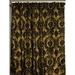 Rosdorf Park Amboy Damask Semi-Sheer Rod Pocket Single Curtain Panel Polyester in Black/Yellow | 96 H in | Wayfair 73CB29043BEF42288220F105540E6D67