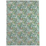 White 36 x 24 x 0.08 in Area Rug - Bayou Breeze Randal Floral Green Area Rug Polyester | 36 H x 24 W x 0.08 D in | Wayfair