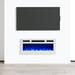 Orren Ellis Shipman Recessed Wall Mounted Electric Fireplace Insert in White | 14.75 H x 30.75 W x 5 D in | Wayfair