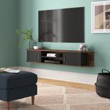 Mercury Row® Brimer Floating TV Stand for TVs up to 65" Wood in Black | 11.81 H in | Wayfair 77583A126EA84B7FB07B95AB20248DBC
