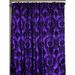 Rosdorf Park Amboy Damask Semi-Sheer Rod Pocket Single Curtain Panel Polyester in Black/Indigo | 108 H in | Wayfair