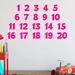 Zoomie Kids Numbers for Kids Classroom Educational Vinyls Wall Decal Metal in Pink | 22.5 H x 40 W in | Wayfair 624FB2CACB9F433EAA989334BEFC7879