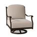 Woodard Casa Swivel Outdoor Rocking Chair, Linen in Black/Brown | 35.75 H x 29.5 W x 34 D in | Wayfair 3Y0477-48-40Y