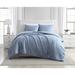 Latitude Run® Azime Greenport Crinkle Comforter Set Polyester/Polyfill/Microfiber in Blue | King Comforter + 2 Standard Shams | Wayfair